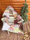 Holiday Christmas Lap Quilt - 48 X 68 - Flannel Backing - New - Made By Me