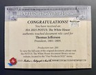 2025 Ha Potus  The White House Thomas Jefferson Touched Document Relic  200