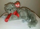 Ty Beanie Baby - Beani The Grey Cat  8 Inch  New Mwmts Stuffed Animal Toy