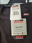 Nwt Dickies Men   s Flex Cargo Pants Work Utility Black Straight Regular Fit 32x32