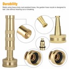 High Pressure Solid Brass Garden Nozzle Heavy Duty Adjustable Twist Water Hose