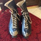 Vtg Riedell Black Leather W  Sure-grip Super Plate   Bones Wheels Roller Skates