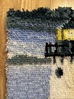 Vintage J   P Coats Lighthouse Completed Latch Hook 20   x28    Rug Tapestry
