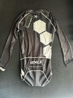 2xu Men   s Long Sleeve Triathlon Tri Suit Skinsuit - Black white Hexagon Men s L
