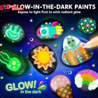 Rock Painting Kit- Glow In The Dark Rock Kit  Arts And Crafts For Kids Ages 6-12