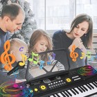 Digital Piano Music Keyboard - Portable Electronic Instrument With Mic - 61 Key