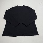 Eileen Fisher Asymmetrical Blazer Women   s Large Black Knit Wool Blend Jacket