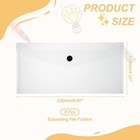 6 Pack A6 Plastic Expanding File Folders With Snap Closure  White