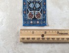 Dollhouse Stair Runner Blue Carpet Rug Woven Fabric1 12 Scale Miniature