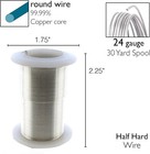 24 Gauge The Beadsmith Tarnish Resistant Craft Wire - Silver 30 Yards