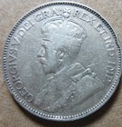 1921 Canada Silver Twenty-five Cents Coin  Better Grade Key Date Quarter  rj284 
