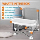 Serenelife Gray Baby   Toddler Booster Seat  Portable Outdoor  Foldable Slbs66