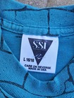 Vtg Ssi Batman Returns Kids T-shirt Blue Black Yellow L 16 18 Short Sleeve