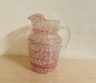 Hazel Atlas Spaghetti Drizzle Glass Pitcher Vintage 1950s