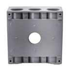 2 Gang Weatherproof Grey Box With  7  3 4  Threaded Outlets Deep