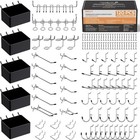 120pcs Pegboard Accessories Organizer Kit  Peg Board Hooks Assortment With Bi   