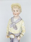 Antique      gebr  der Heubach-german Porcelain Bisque-boy girl Tennis Attire- 12 5   