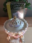 Vtg Cuddly Bears Decorative Carousel W colorful Rose Decor Plays Waltz Of Flower