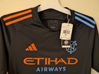 2024-25 Adidas Men   s New York City Fc Black Away Soccer Jersey Medium Nycfc Sz M