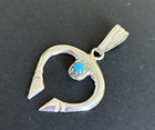 Navajo Turquoise Sandcast Sterling Naja Pendant charm