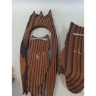 Vintage Wood Owl Wall Decor Carved Folk Art Hanging Owl On Branch Set