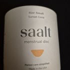 Saalt Sunset Coral Reusable Menstrual Disc Size Small
