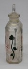 Vintage Hand Painted Glass Perfume Bottle 3    Tall Bohemian