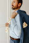 Yellow Floral Cotton Neck Ties For Men Groomsmen Wedding London Jae Apparel