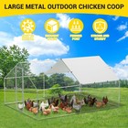 Metal Chicken Coop 6 5 13 20 Ft Large Walk-in Poultry Cage Chicken Run Hen House