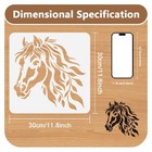 Doodlream Horse Head Wall Stencil For Painting 11 8x11 8 11 8 X Inches