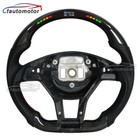 Led Carbon Fiber Steering Wheel Fits 15-18 Mercedes-benz Cla45 C63 W204 A45