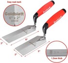 Goldblatt 2pc Industries Margin Trowel Set 6 x2  5 x2  Masonry Flooring Tool Set