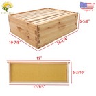 10 Frame Bee Hives Medium Box Beeswax Coated W  Frames And Foundation For Honey