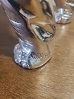 A  Santini Silver Plated Elephant Sculpture Statue Raised Trunk