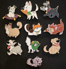 Rare Mystery Disney Pin Set Sealed Cat Dog Dinah Yzma Dug Mochi Max Jock Felicia