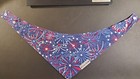 Patriotic Bark Dog Bandana Reversible Snap On L 19 -21  Karma s Kastle Usa