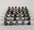 Vintage Thimbles Lot Of 67 Pieces Mixed Metals Plastic Ceramic Advertising Plus