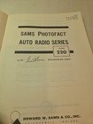 Original Sams Photofact Auto Radio Series Service Repair Manual Book Ar-220