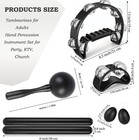 8 Pcs Tambourines For Adults Metal Jingles Half Moon Tambourine  Foot Tambour   