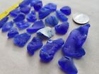 Damage Pure Beach Sea Glass Surf Tumbled Cobalt Blue Bonfire Mosaic Craft H01