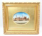 Large Antique 19th C  Mughal Indian Miniature Painting Juma Masjid Mosque Delhi