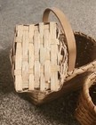 3-sturdy Wicker Rattan Woven Baskets 3 Different Shapes   Sizes Vintage
