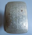Vintage Richard Hudnut Silver Tone Enamel Compact Powder Rouge Case Art Deco Usa