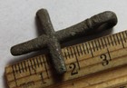 Rare Original Ancient Roman Byzantine Bronze Cross Pendant Artifact Intact