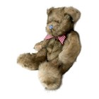 Russ Berrie Americana Brown Teddy Bear Plush Stuffed Animal Toy With Bow