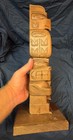 Old Vintage Hand Carved Artist Signed Northwest Coast Indian Totem Wood Carving