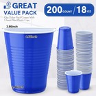200 Pcs Plastic Cup Bulk 18 Oz Disposable Tumblers Wedding Hard Plastic Party