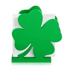 Wooden Napkin Holder St Patrick s Day Table Centerpiece Freestanding Shamrock