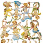 German Embossed Vintage Style Scrap Die Cut Easter Christmas Angels New