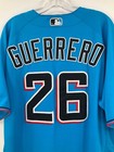  26 Guerrero Miami Marlins Majestic Game Used Spring Training Jersey Size  48